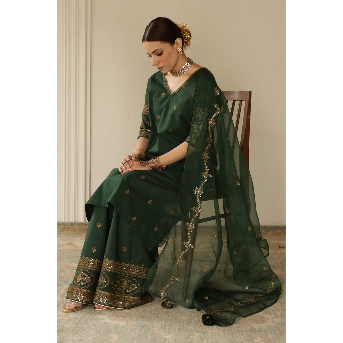 BOTTLE GREEN OUTFIT | DYOT