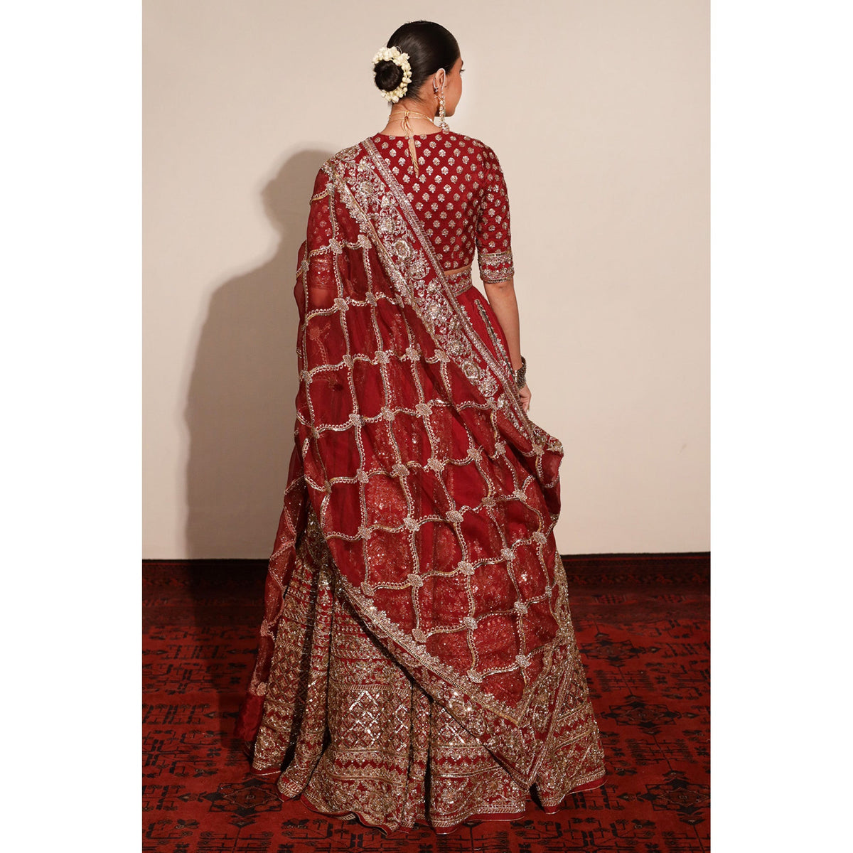 DEEP RED BRIDAL LEHNGA CHOLI | BRIDAL | DYOT