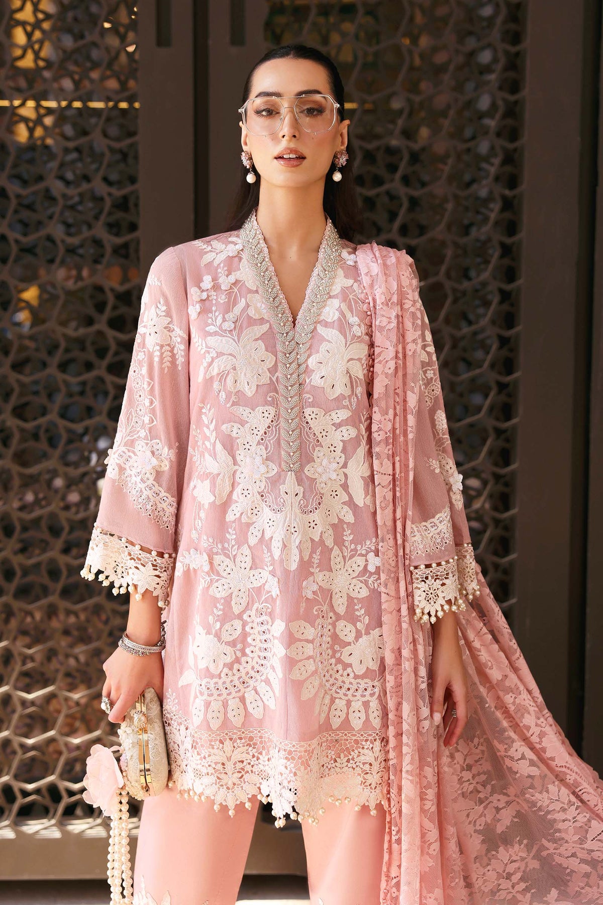 Embroidered Karandi Lawn Suit