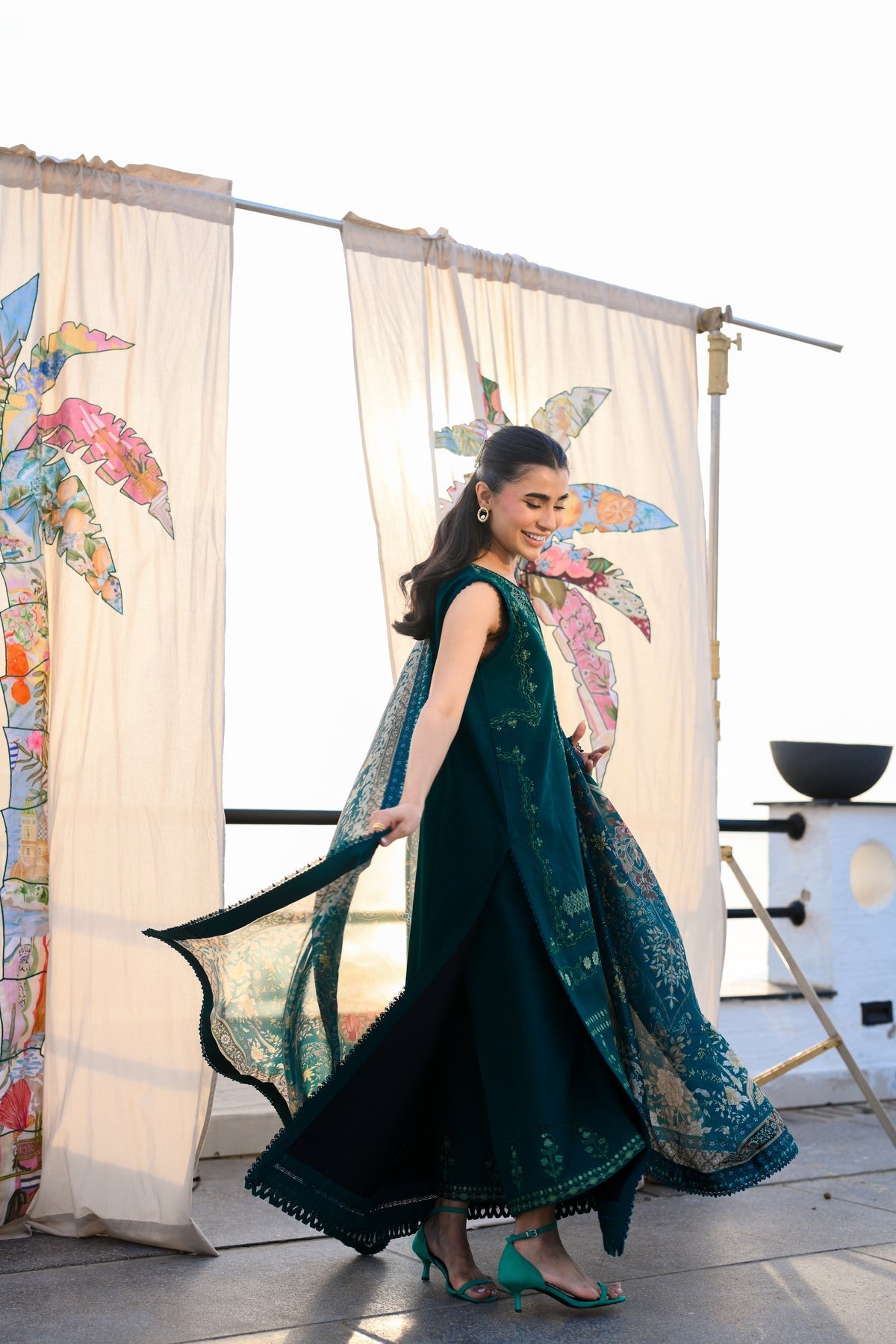 EMERALD GREEN LUXURY EMBROIDERED LAWN (NEL-26603) LUXURY LAWN X EID 2026