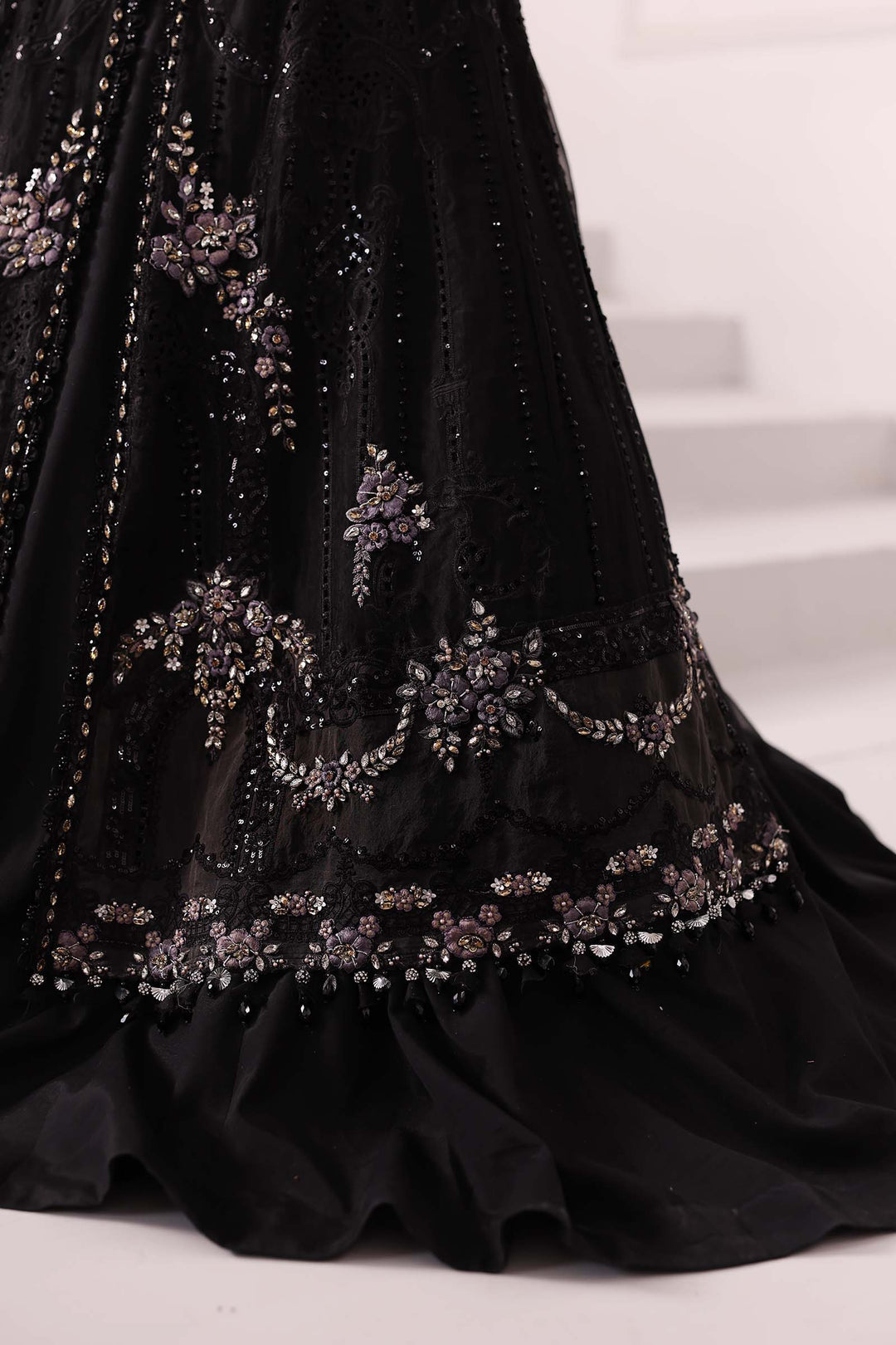 3 Piece Embroidered Organza Suit | BD-3004