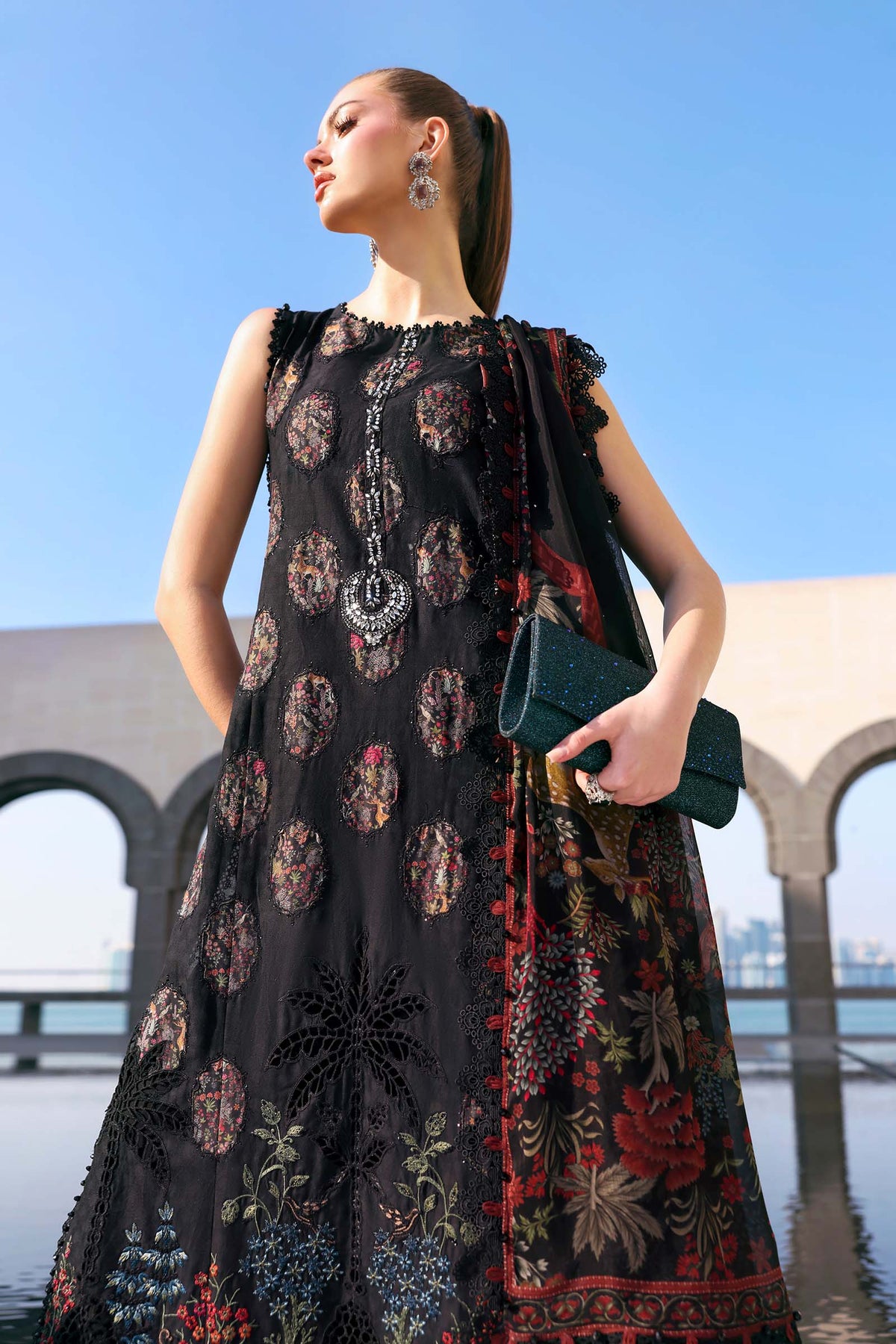Embroidered Jacquard Lawn Suit
