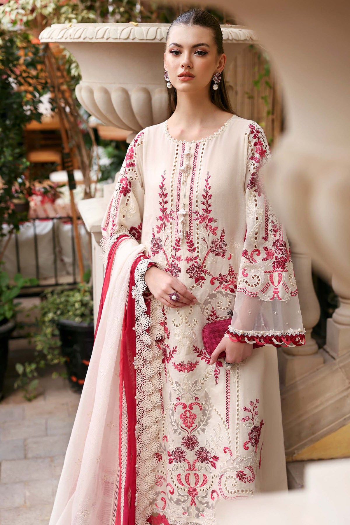 Embroidered Jacquard Lawn Suit