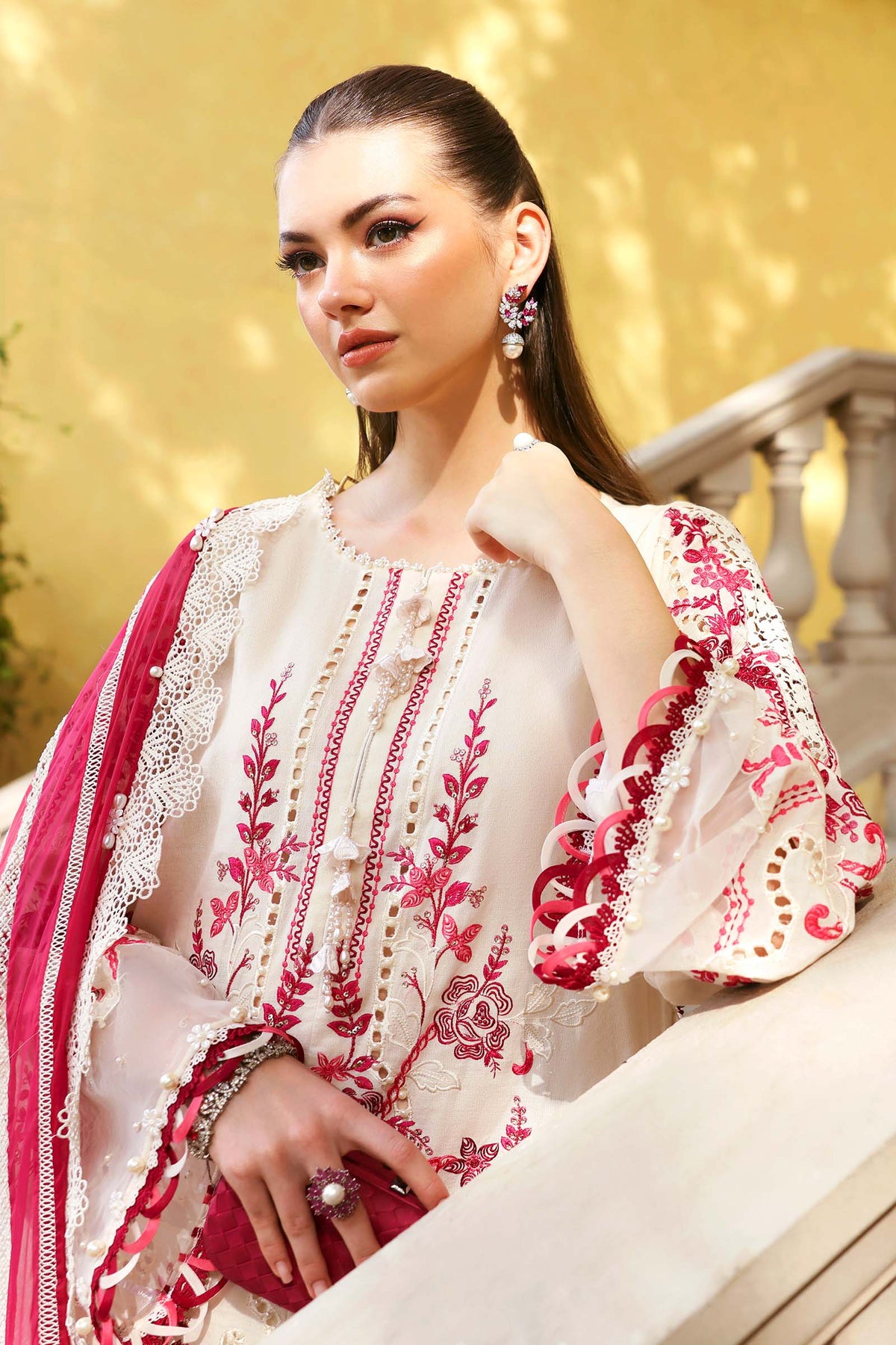 Embroidered Jacquard Lawn Suit