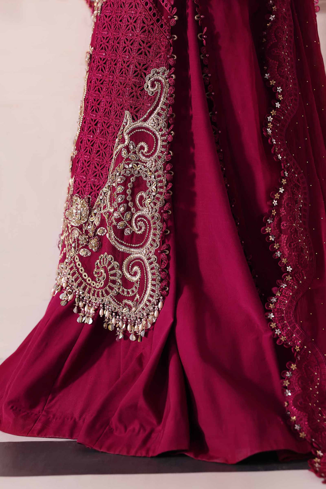 3 Piece Embroidered Chiffon Suit | BD-3003