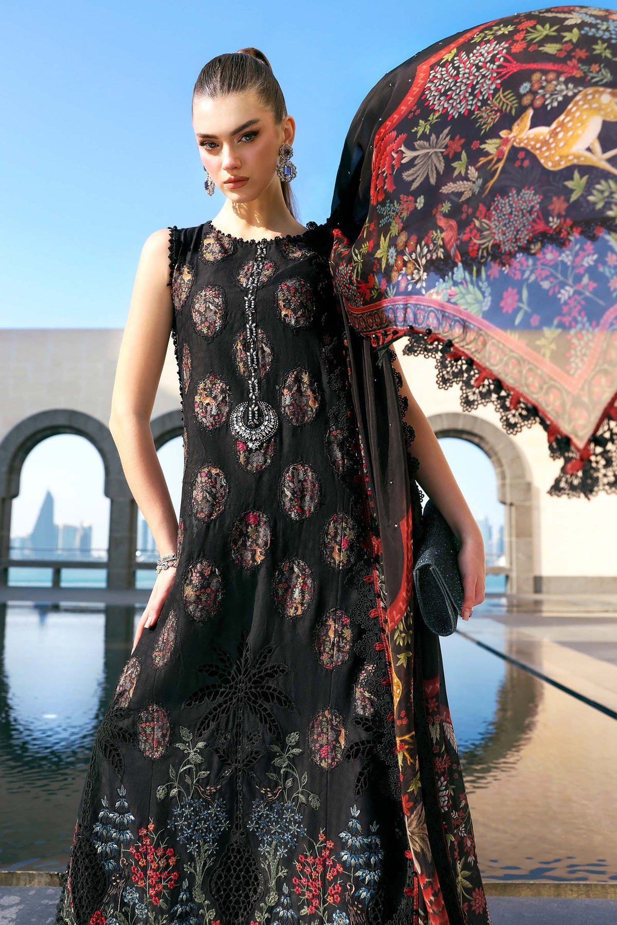 Embroidered Jacquard Lawn Suit