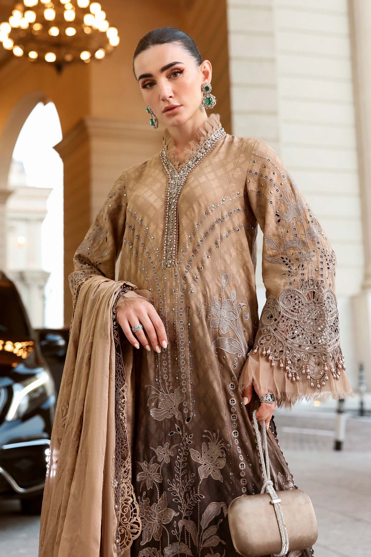 Embroidered Jacquard Lawn Suit