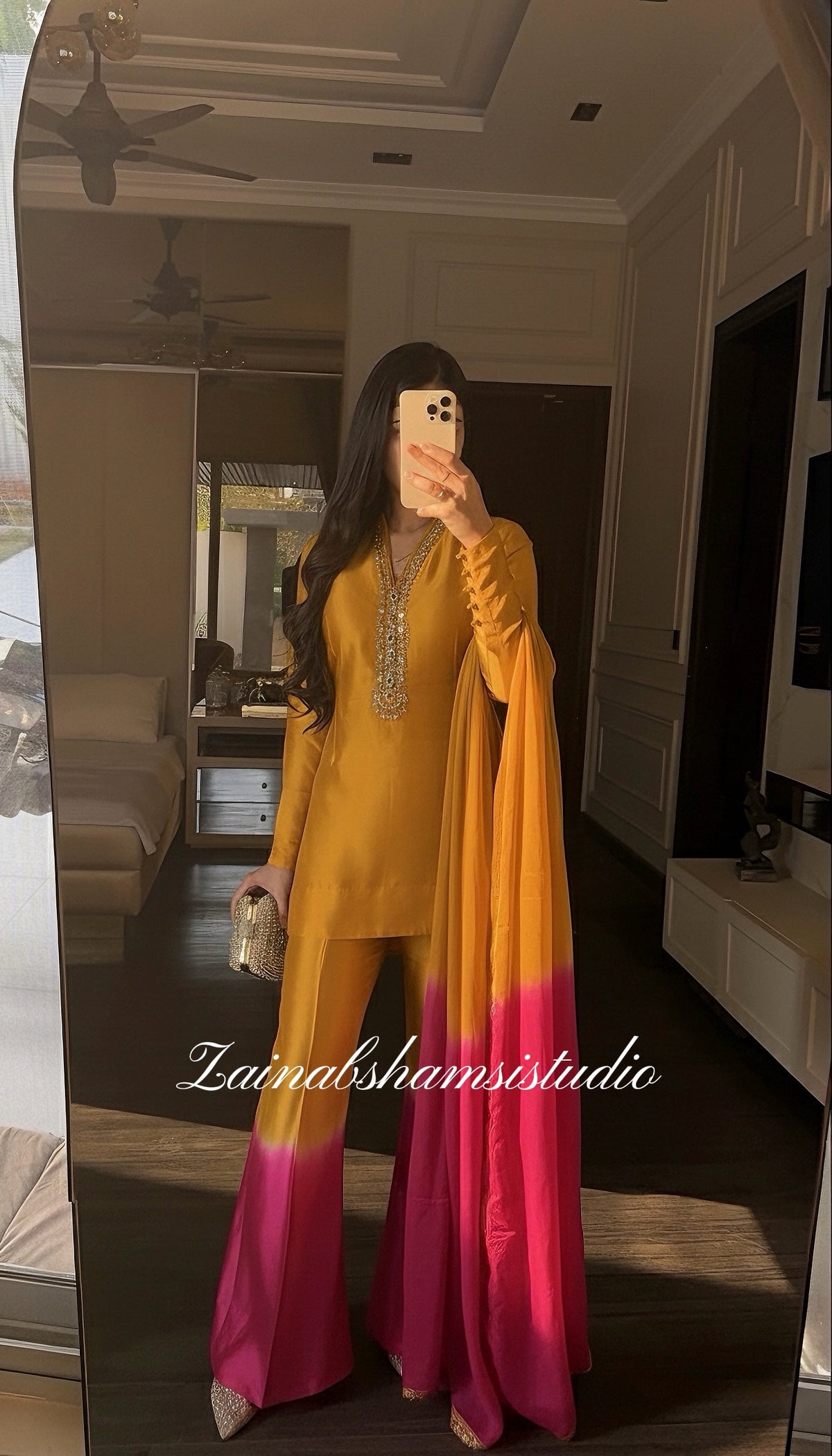 The Elysia Set - Mustard & Pink