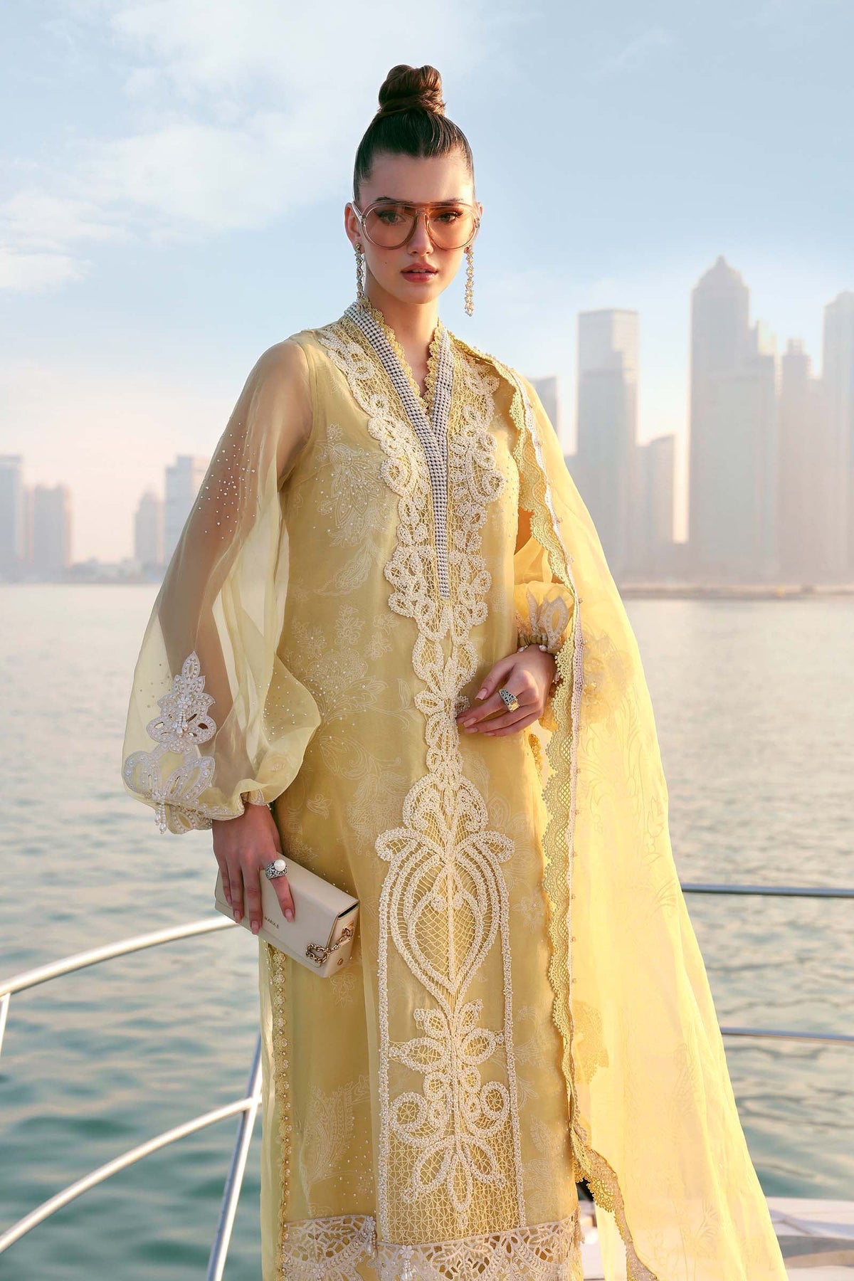 Embroidered Organza Suit