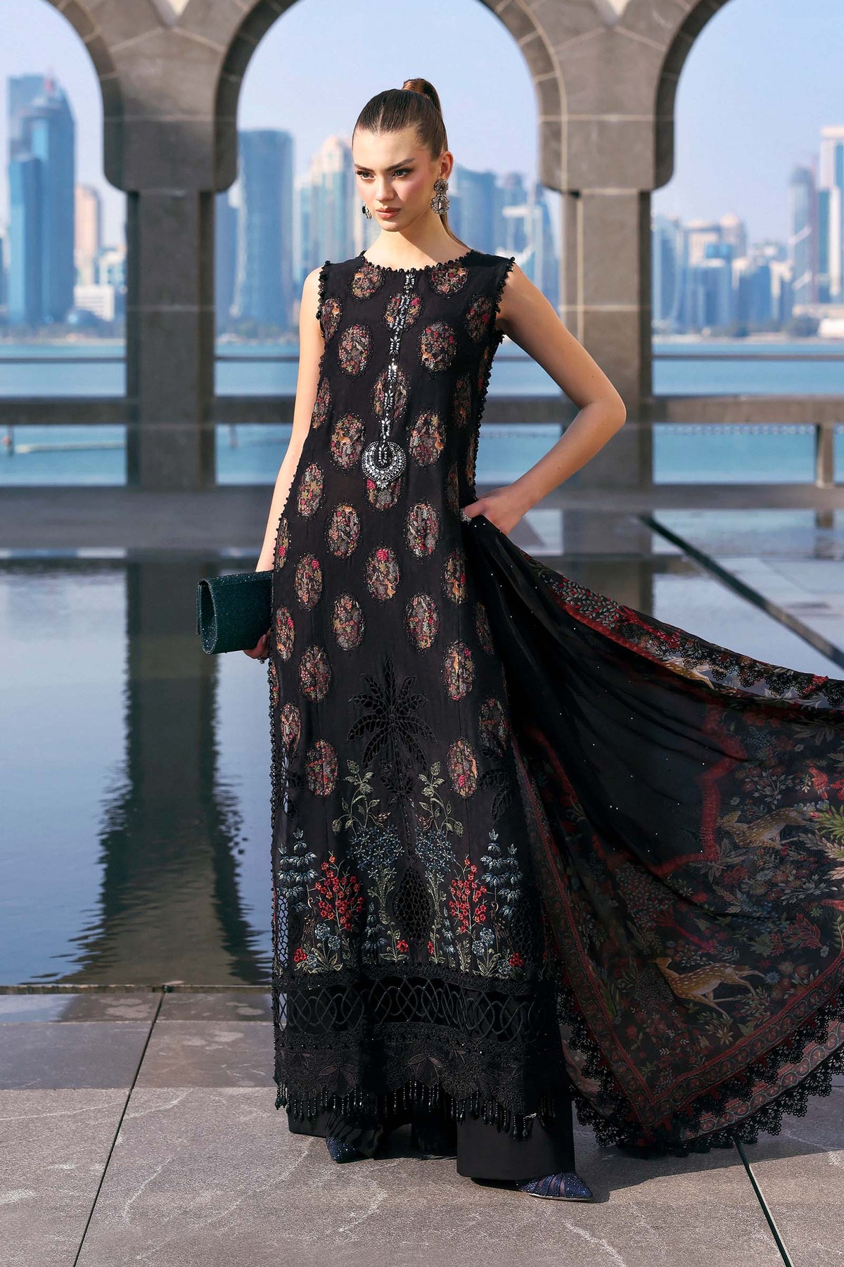 Embroidered Jacquard Lawn Suit