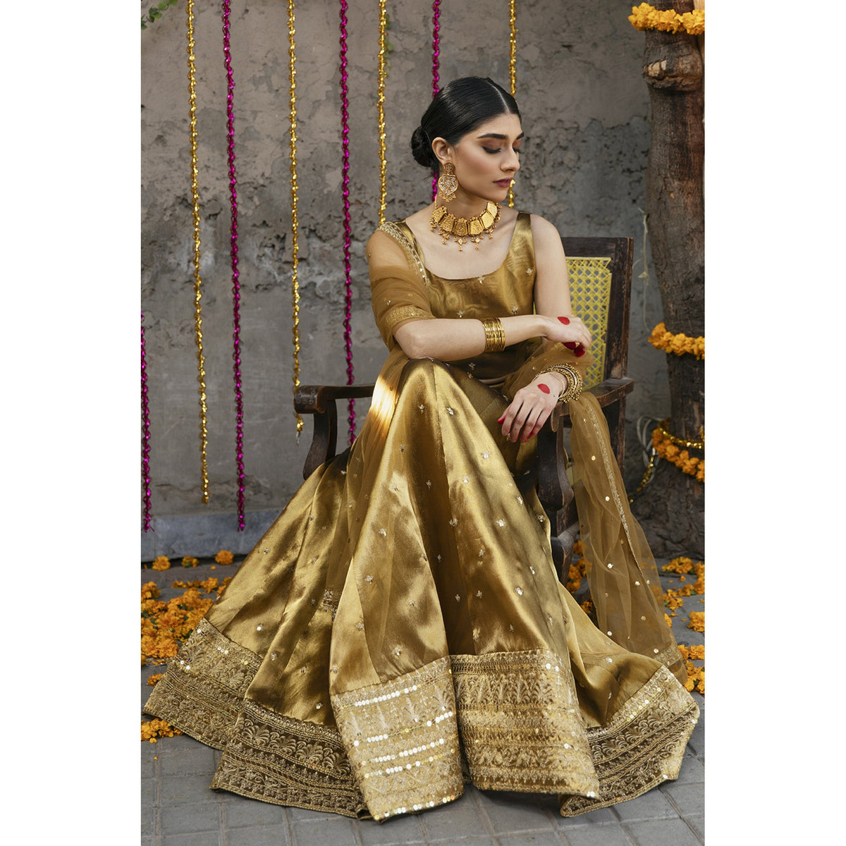 GOLD LEHANGA CHOLI | ZOHRA-FORMALS | DYOT