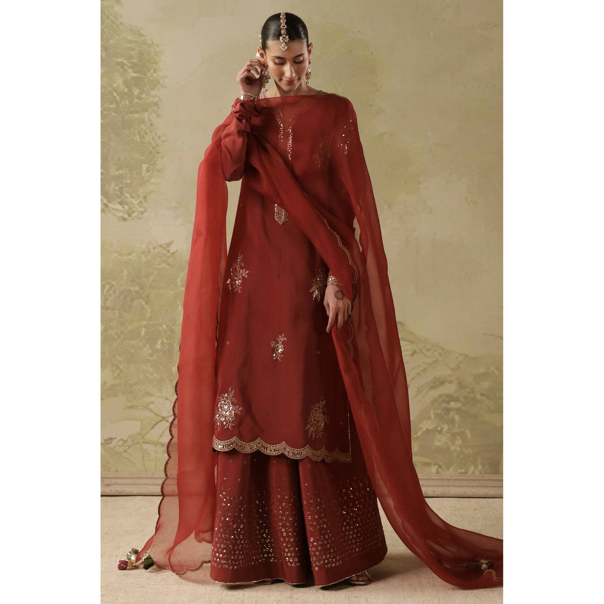 Vermillion Rust Outfit | Sheesham' 26 | DYOT