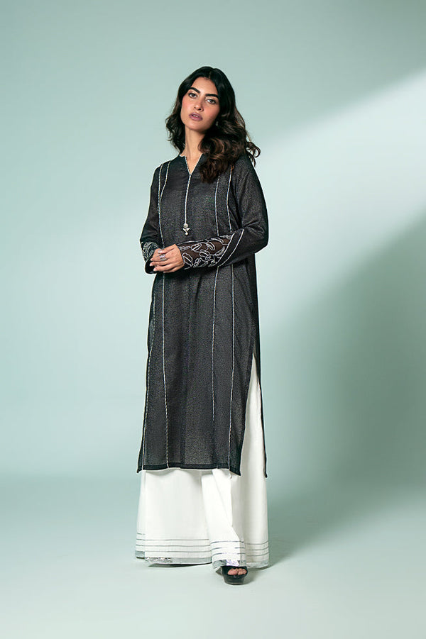 Pret Collection - Fozia Khalid - Basics Vol 3 - Black Gotta Fusion Tunic