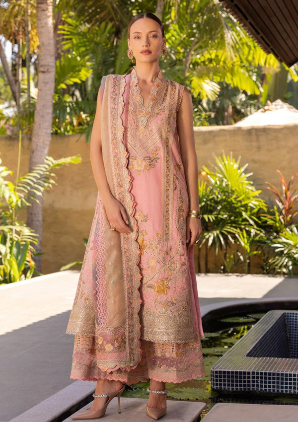 Lawn - Faiza Saqlain - Zinnia Luxury 25 - Peony