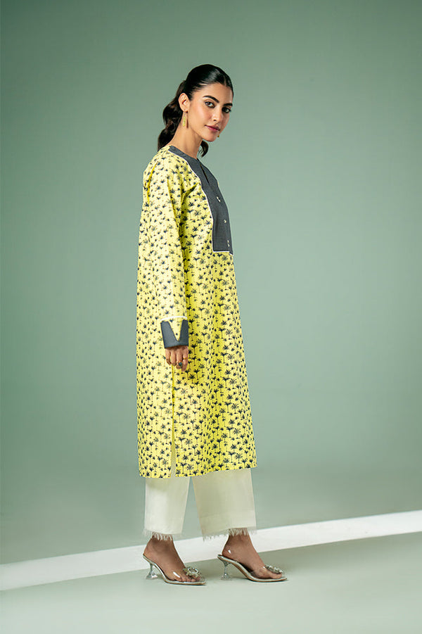 Pret Collection - Fozia Khalid - Basics Vol 3 - Lime Crew Neck Tunic