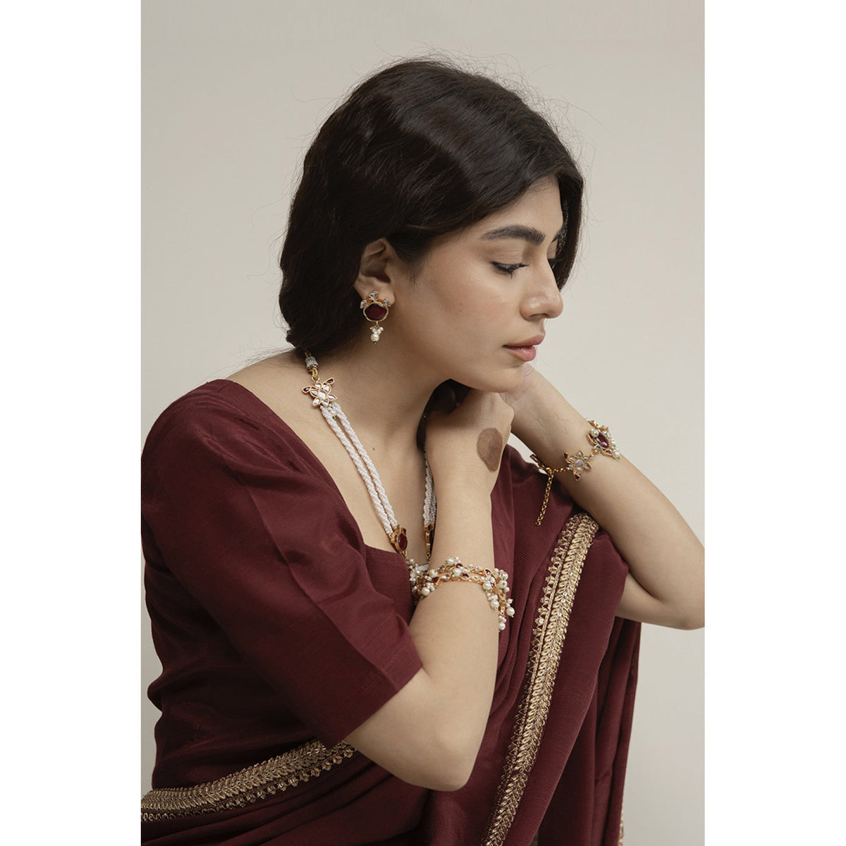 MAROON SAREE | DYOT