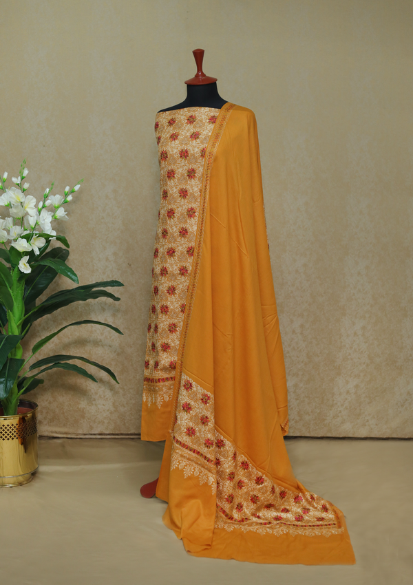 Winter Collection - Riwaj - Pashmina Ari Work Suit - D#17