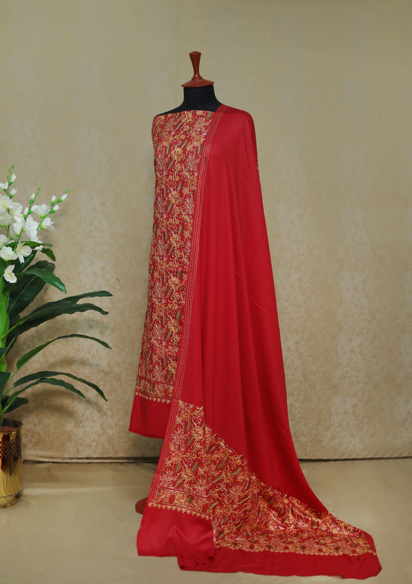 Winter Collection - Riwaj - Pashmina Ari Work Suit - D#10