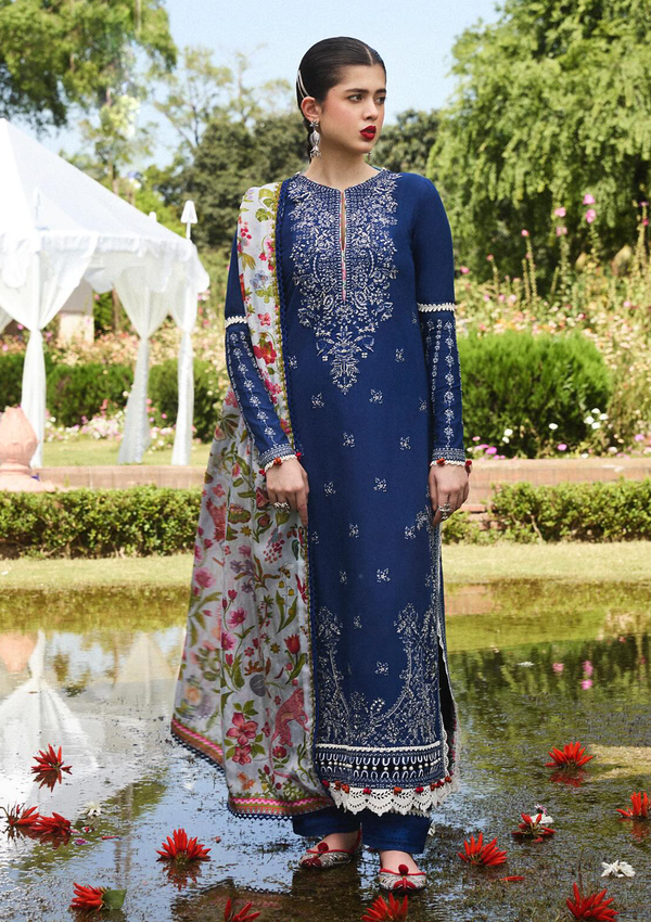 Lawn Collection - Hussain Rehar - SS 24 - D#08 - Cyan