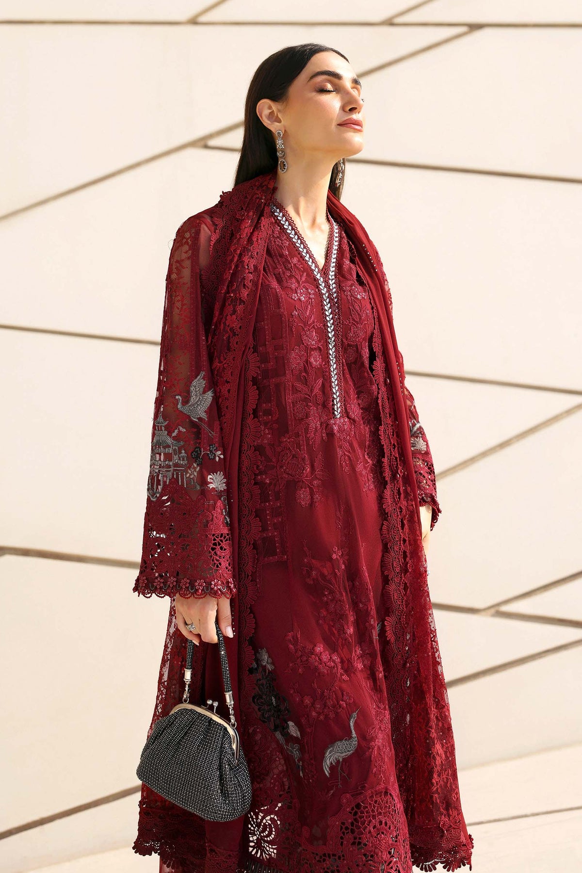 Embroidered Net Suit