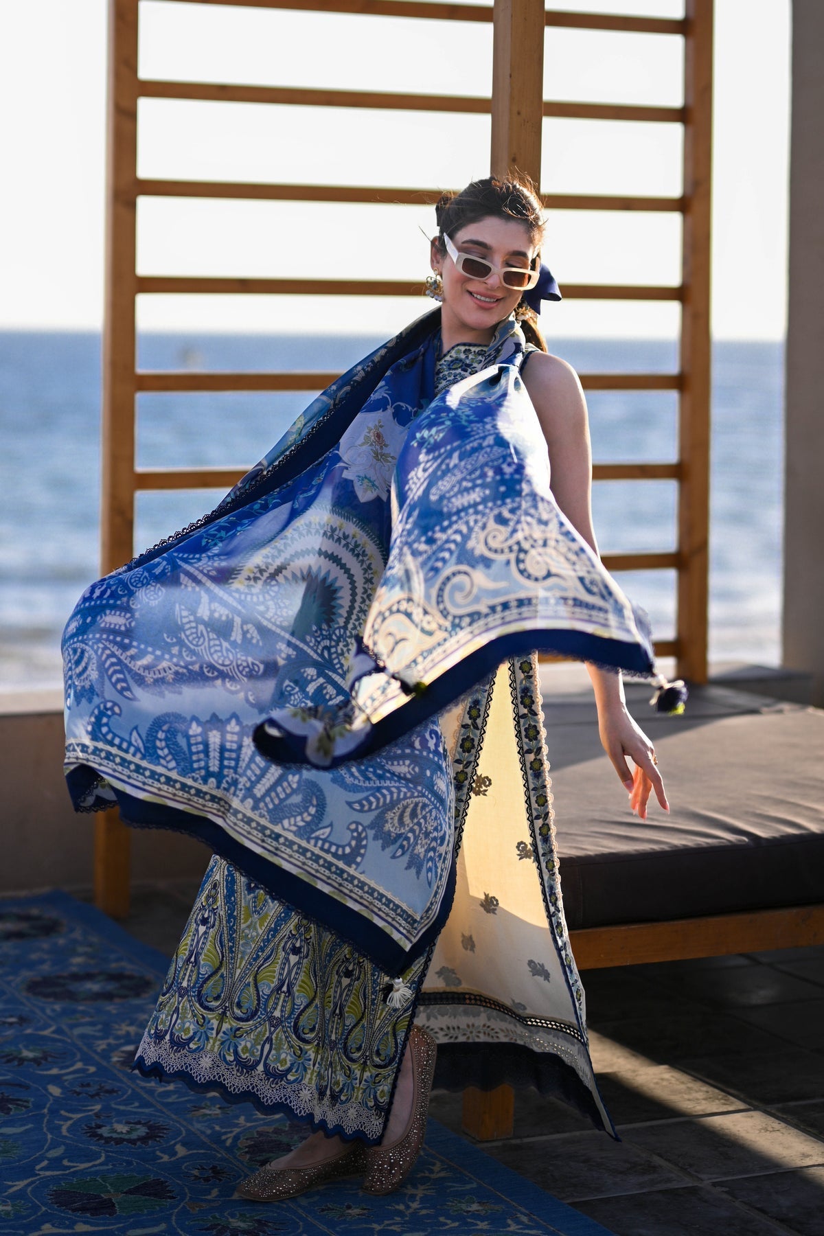 ZAINAB 1: WARM IVORY LUXURY EMBROIDERED LAWN SET 2025 (NEL-25604)