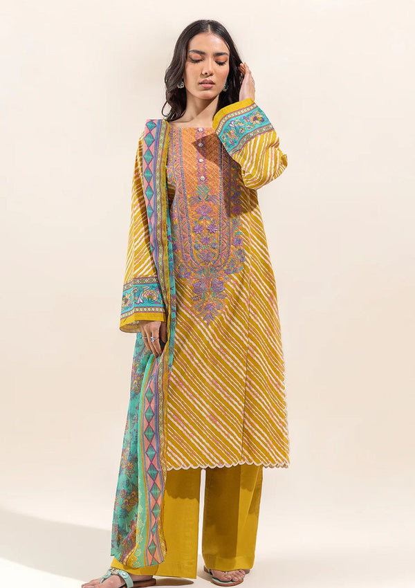 Lawn - Beechtree - Summer Unstitched - BT5S23U66 - Vivid Mustard