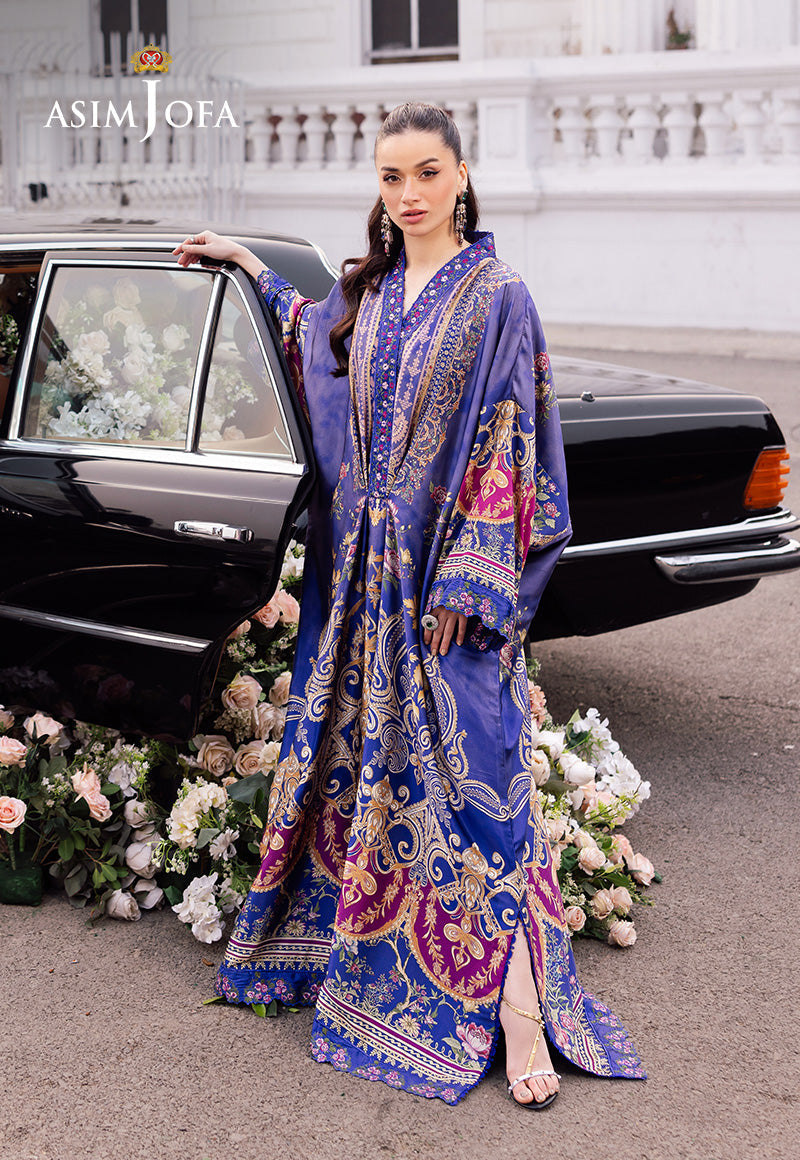 AJRS-06 PRINTED EMBROIDERED BLENDED SILK 1 PC