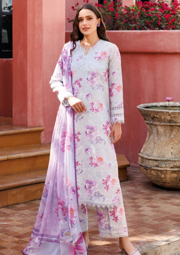 Lawn - Farasha - Aurea - Eid Summer 25 - Rosy Mist