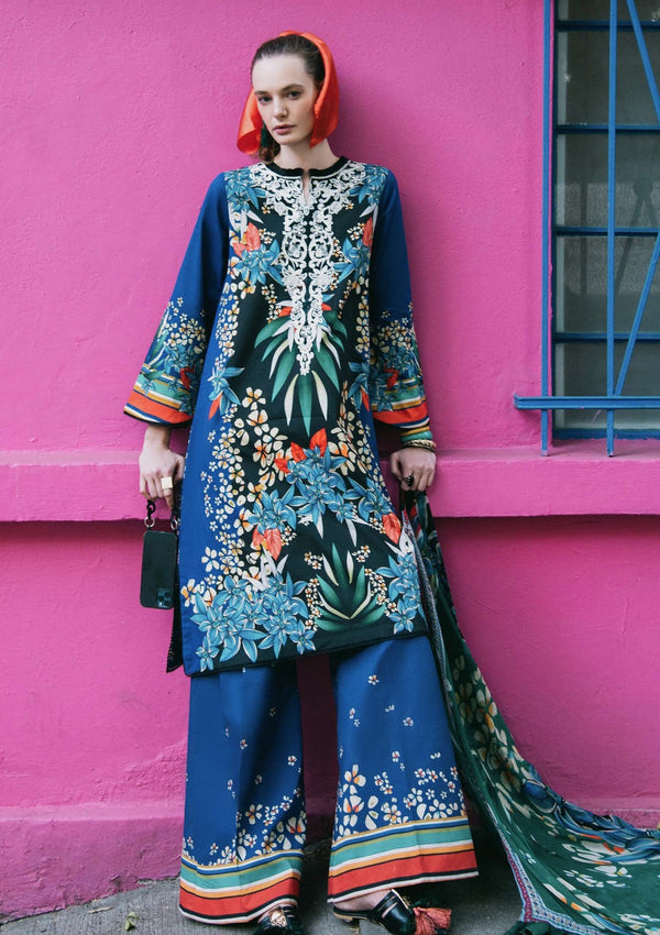 Lawn - Mushq - Hemline - La Dolce - Prints Vol-2 - HUN25#08B - LIFE OF IRISES