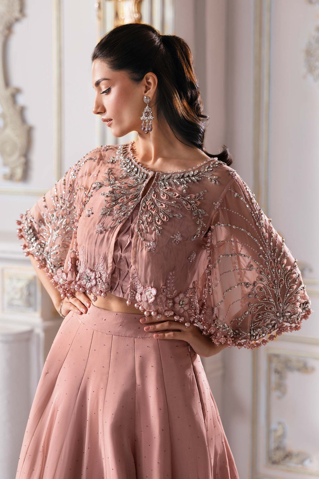 Embroidered Chiffon Saree | BD-3001