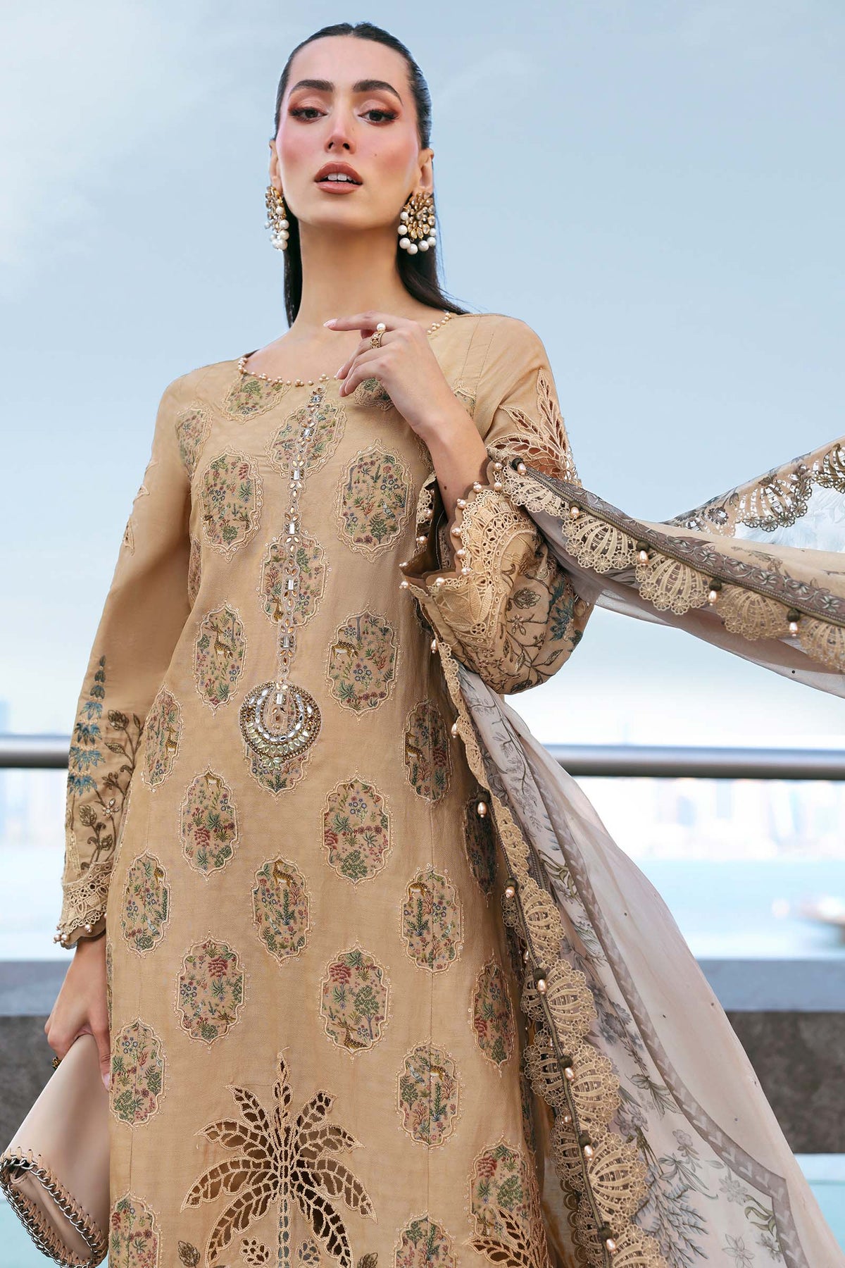 Embroidered Jacquard Lawn Suit