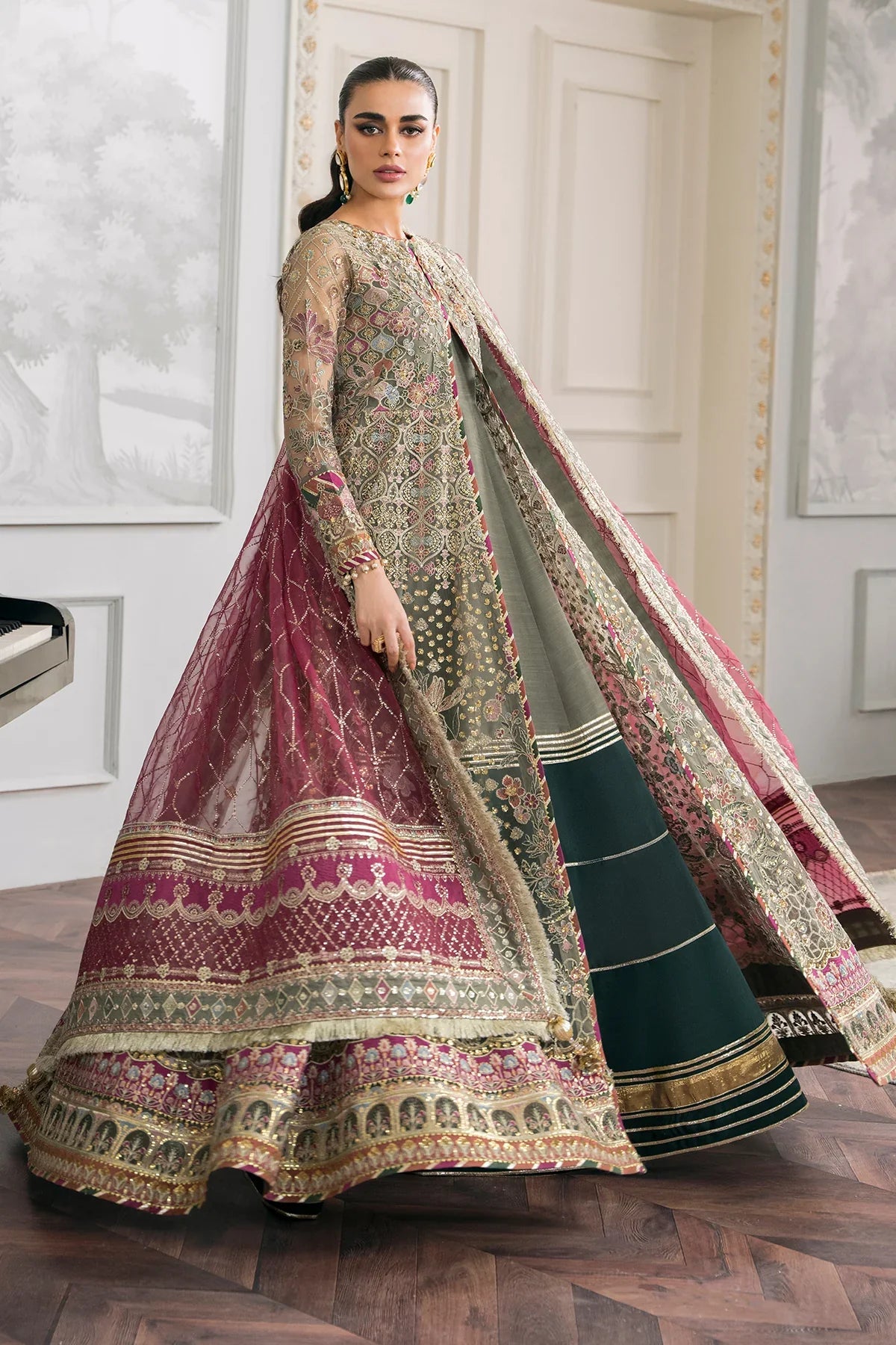 EMBROIDERED CHIFFON CH12-02