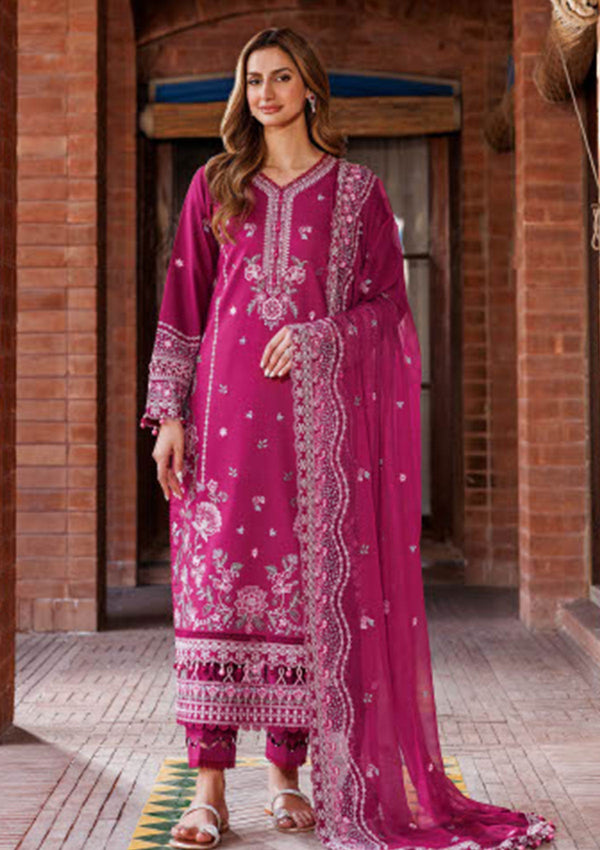 Lawn Collection - Farasha - Kaavish - FK24#07 - ROSY SOMBER