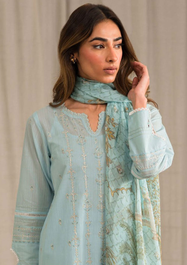 Lawn Collection - Sahar - Mirage - Embroidered - SML24#01 - L Blue