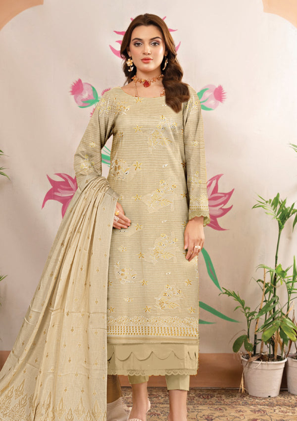 Lawn - Humdum - Embroidered - Skin