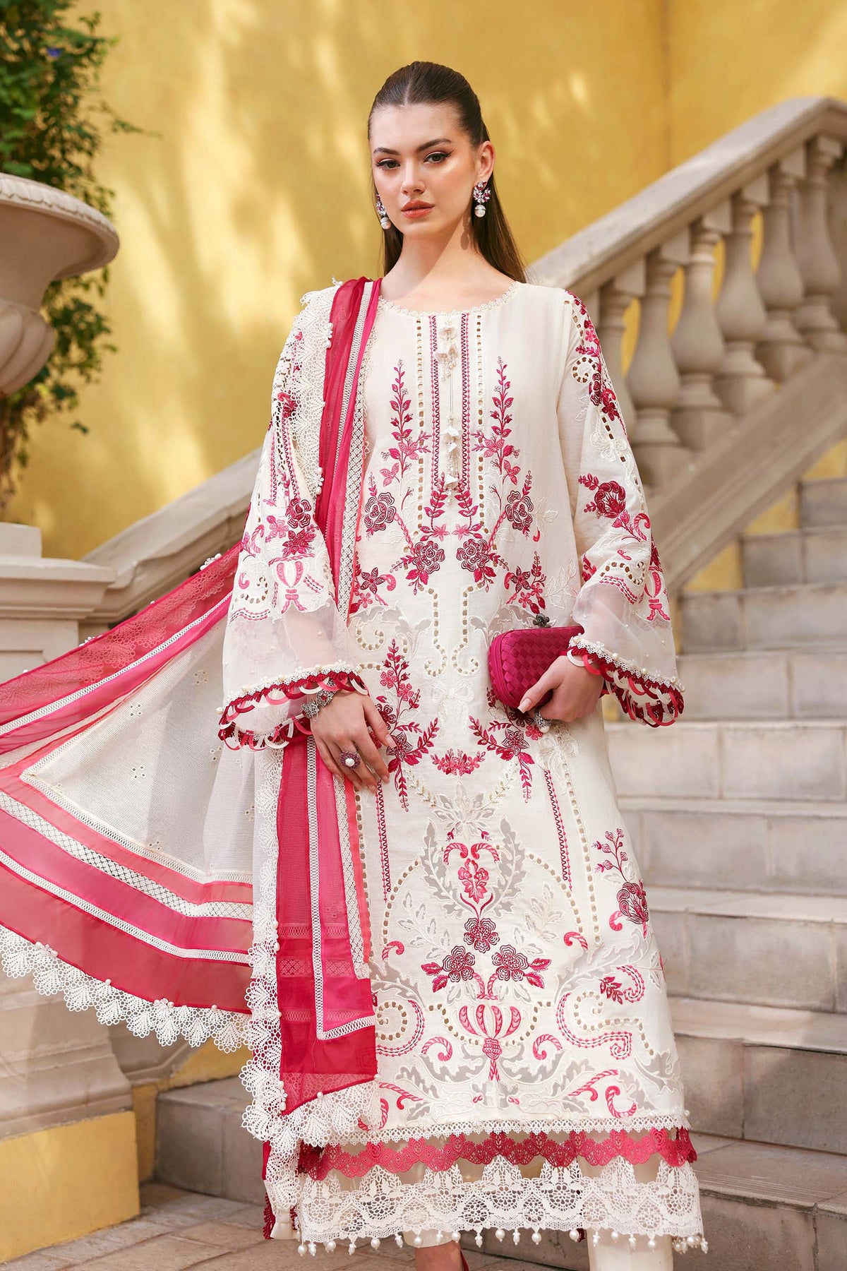 Embroidered Jacquard Lawn Suit