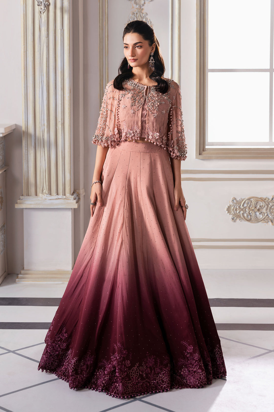 Embroidered Chiffon Saree | BD-3001