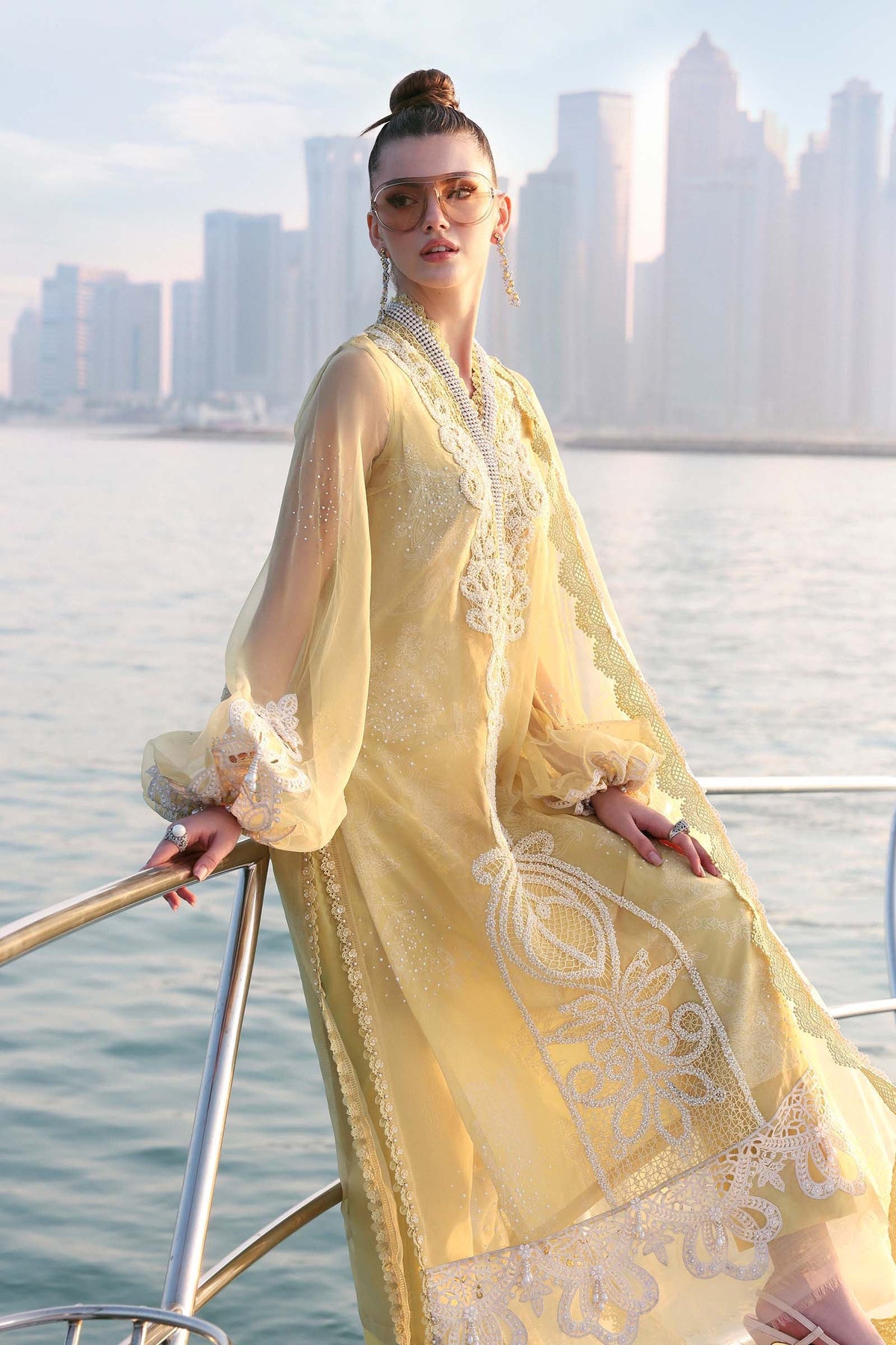 Embroidered Organza Suit