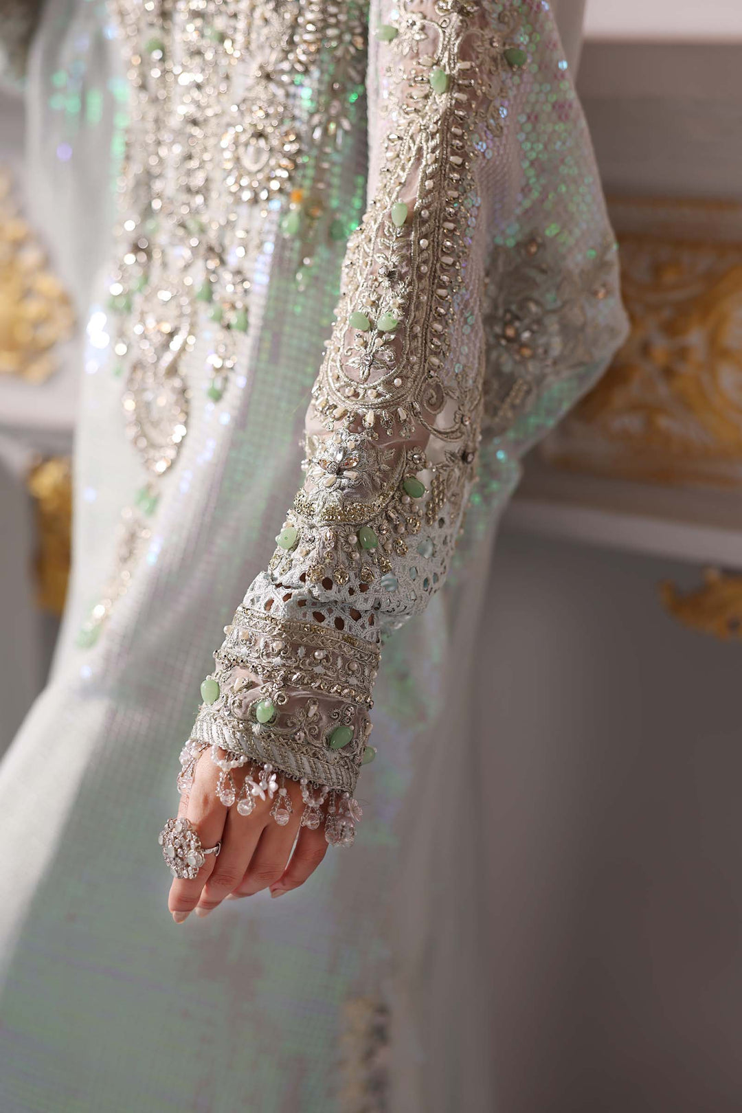3 Piece Embroidered Chiffon Suit | BD-3005