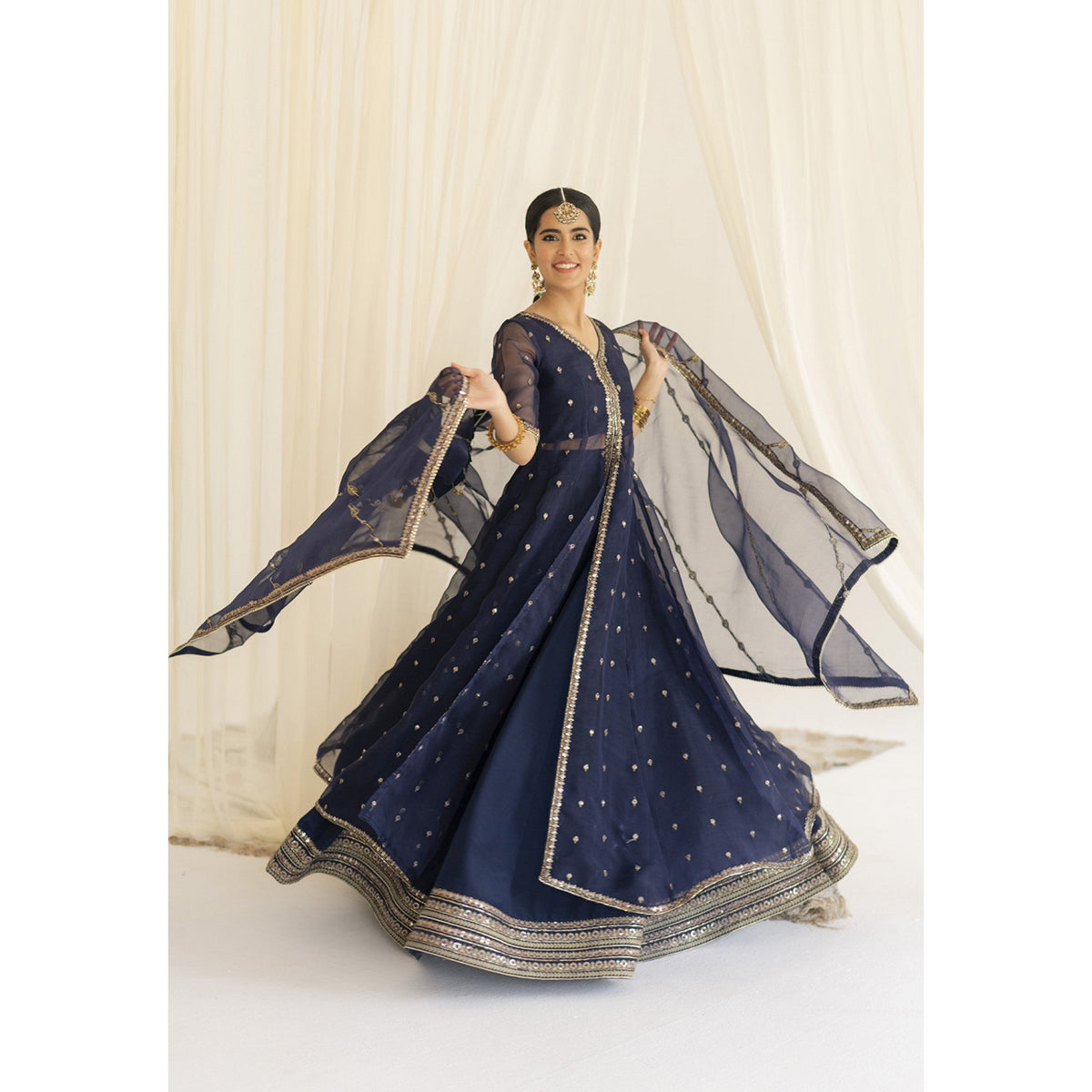 DEEP BLUE ANARKALI | NARGIS | DYOT