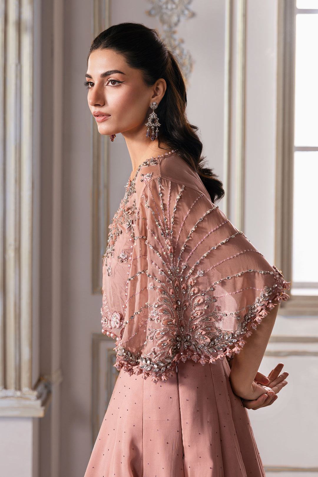 Embroidered Chiffon Saree | BD-3001