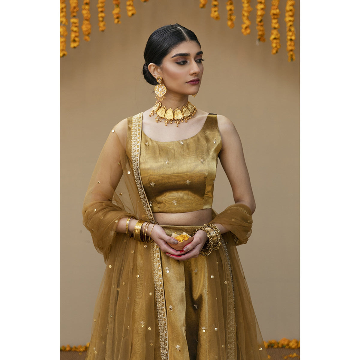 GOLD LEHANGA CHOLI | ZOHRA-FORMALS | DYOT