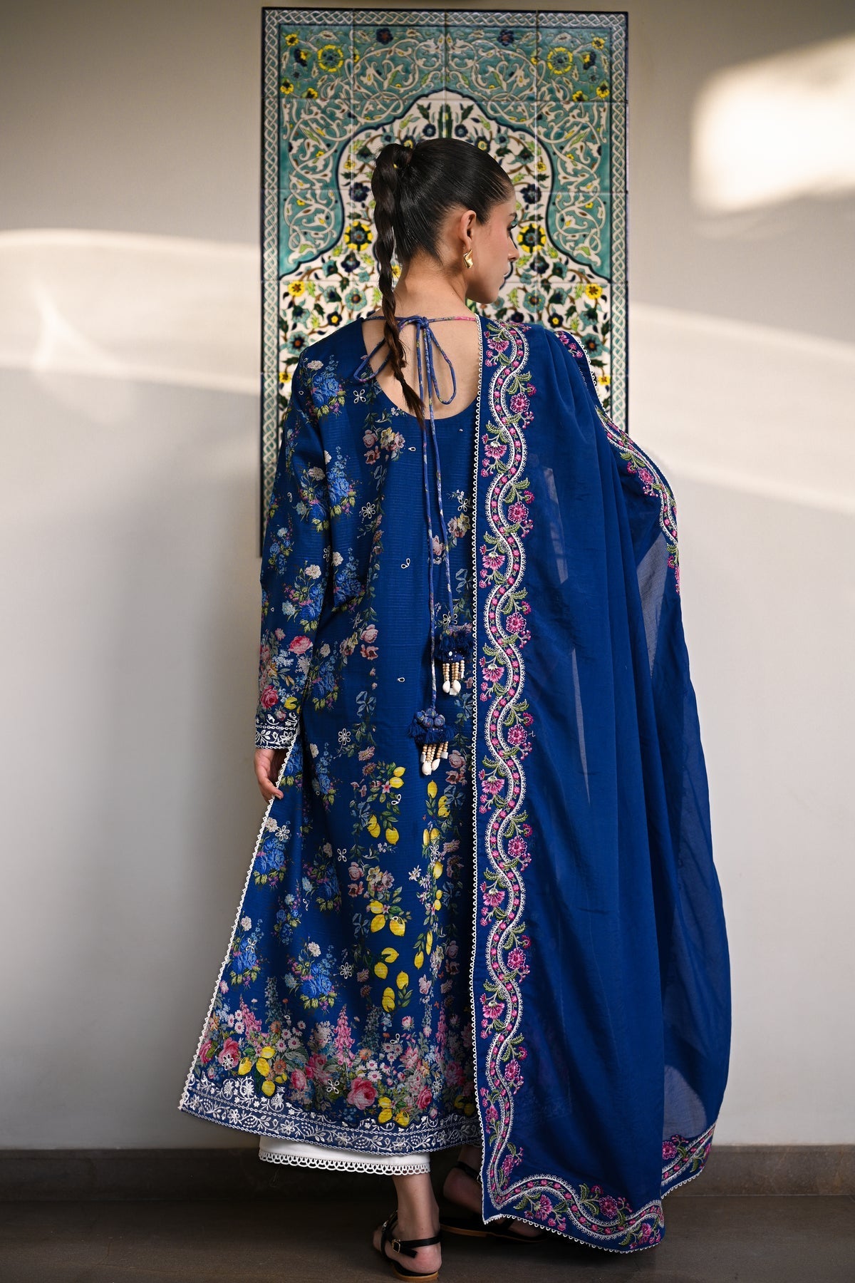MIDNIGHT IN MAY LUXURY PRINTED EMBROIDERED LAWN SET (NEL-25617)