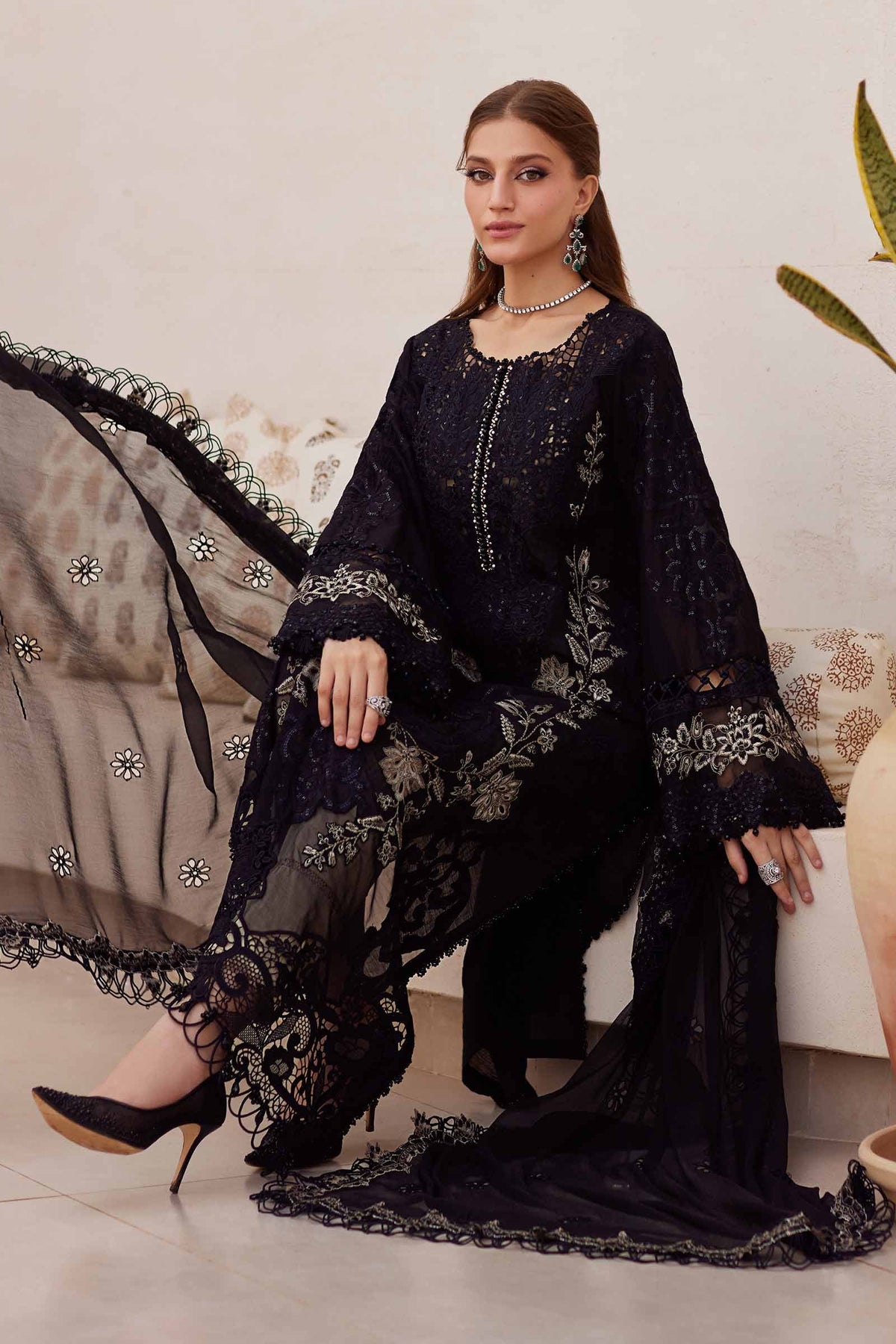 3 Piece Embroidered Paper Cotton Suit | EID LAWN-25-03