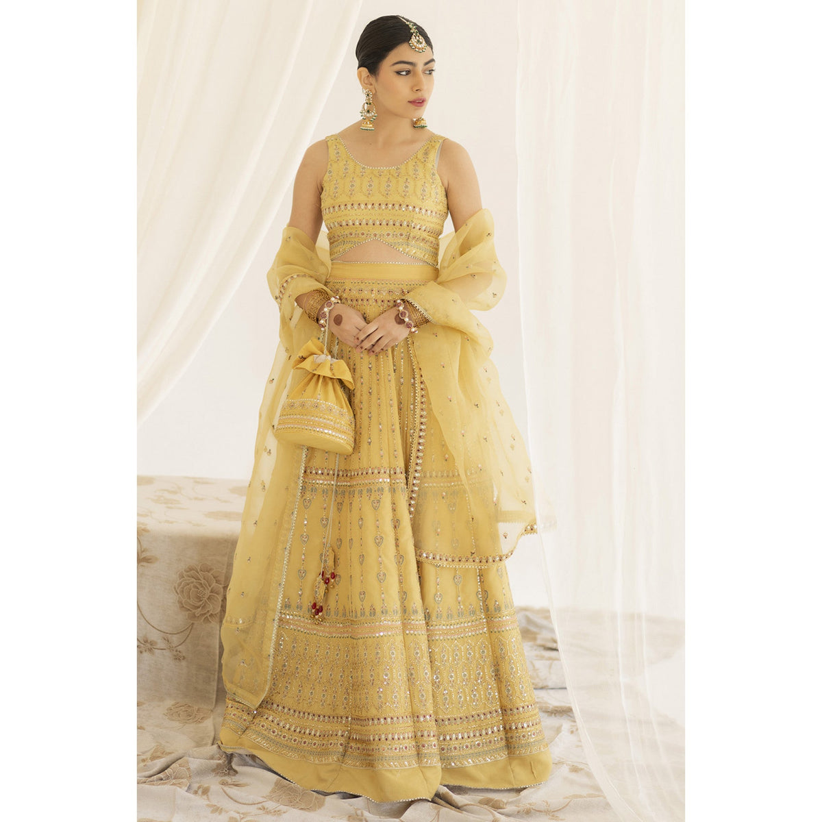 YELLOW LEHENGA CHOLI | NARGIS | DYOT