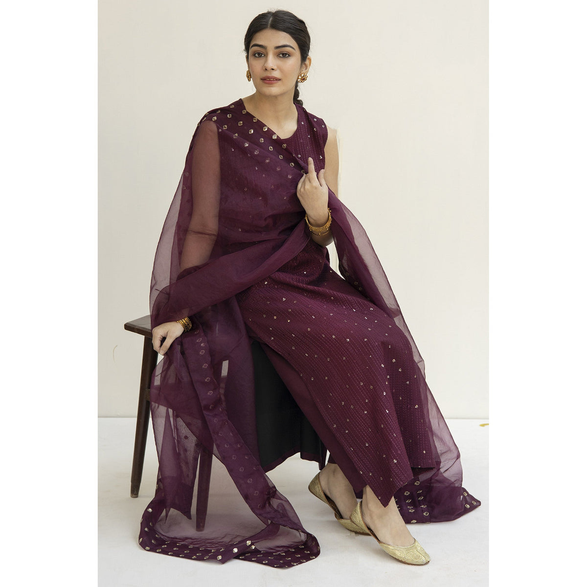 BURGUNDY OUTFIT | FESTIVE' 23 | DYOT