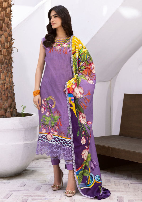 Lawn Collection - Roheena- 8a- Leya - Flamingo Fancy