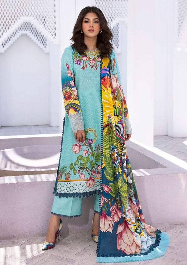 Lawn Collection - Roheenaz- 8b - Leya - Parrot Paradise