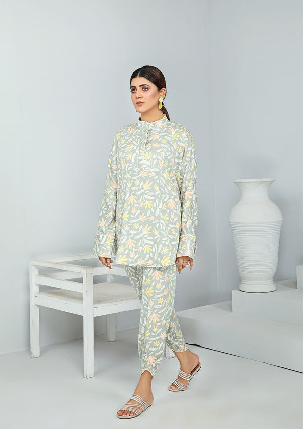 Winter Dress - Rubaaiyat - Printed Marina - 2 Pcs- D#11